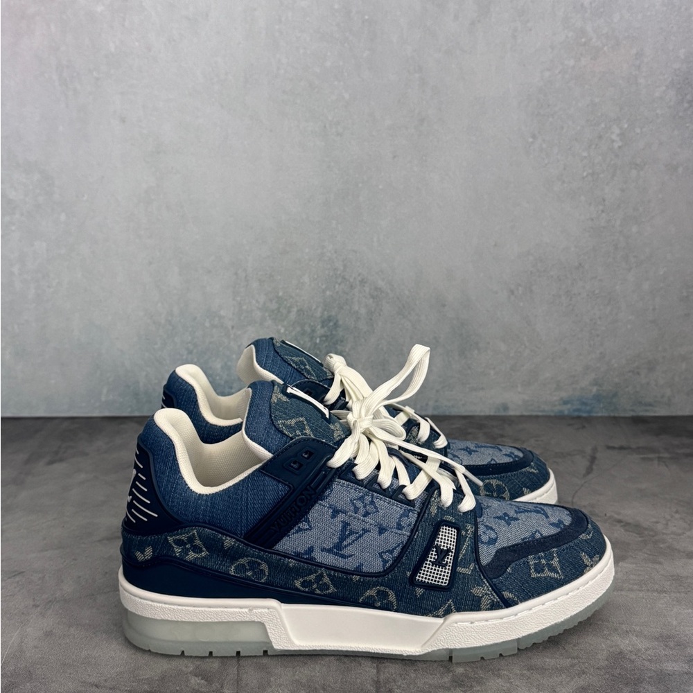 Louis Vuitton Trainer Monogram Blue Denim Virgil Abloh Era LV 8 (Fits US8.5-9.5)